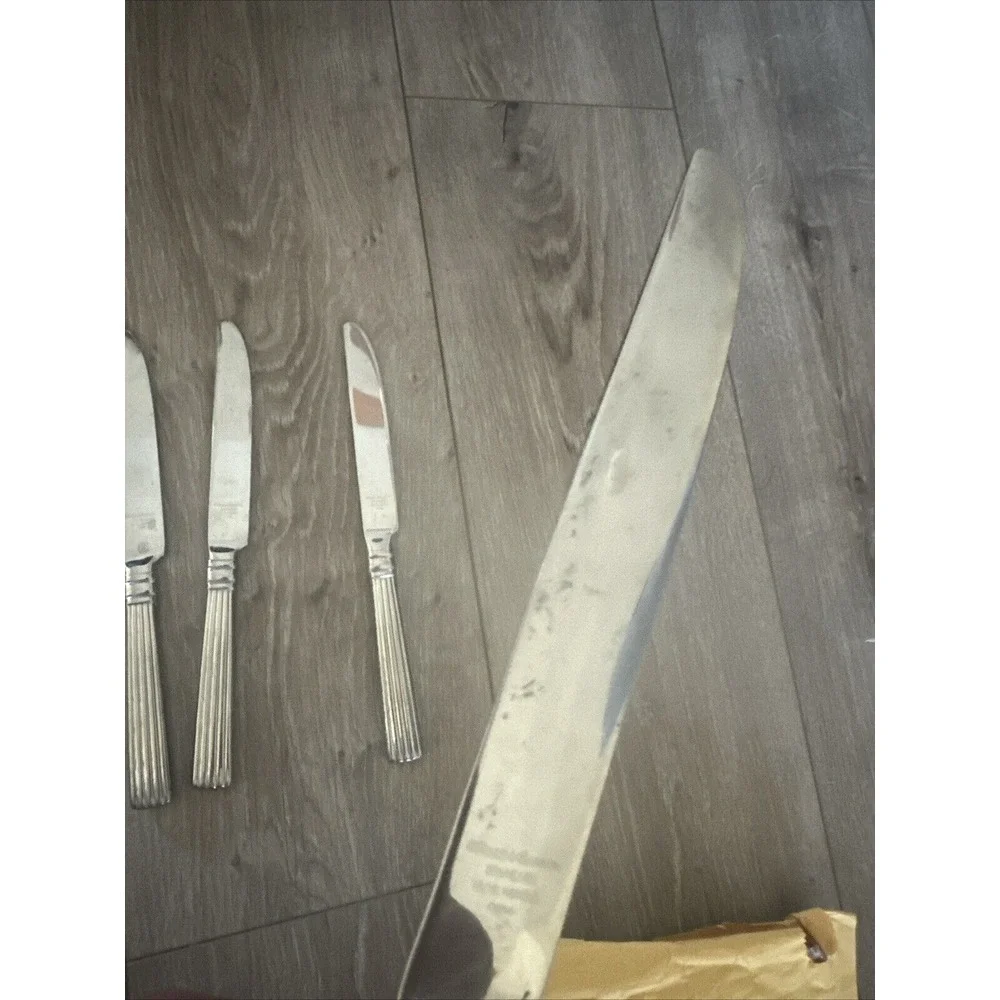 (4)‎ REED & BARTON CRESCENDO II DINNER KNIVES 18/10 STAINLESS*read